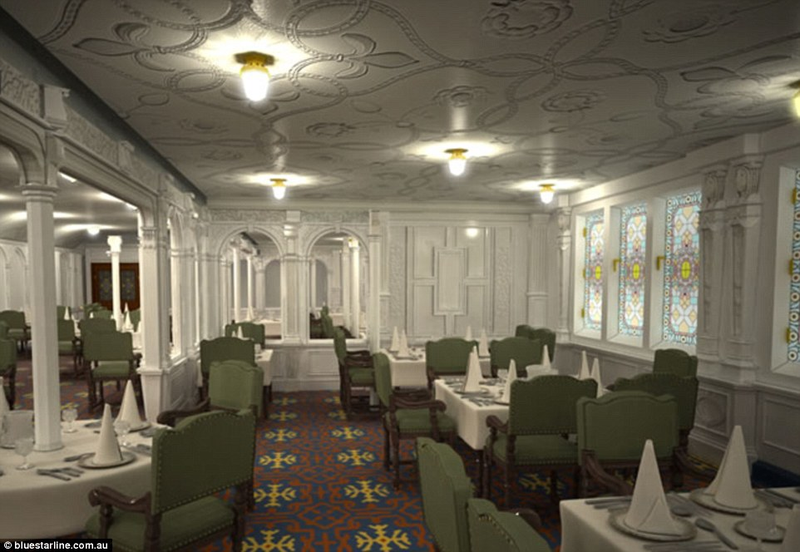 Illustration for article titled La réplica china del Titanic zarpará en el 2018, y su interior será idéntico al del original